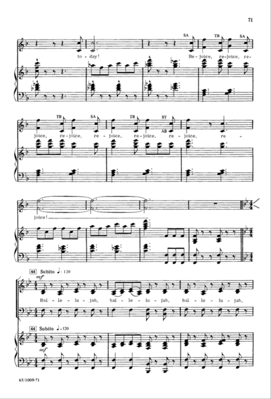 Rejoice, Believers (Digital Download) 4-Part scores gallery preview page 71