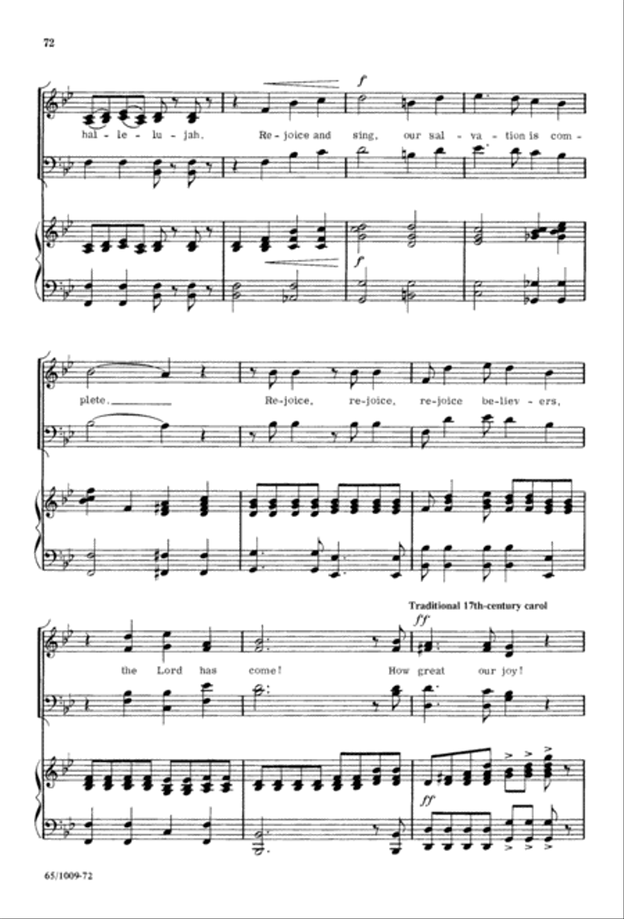 Rejoice, Believers (Digital Download) 4-Part scores gallery preview page 72
