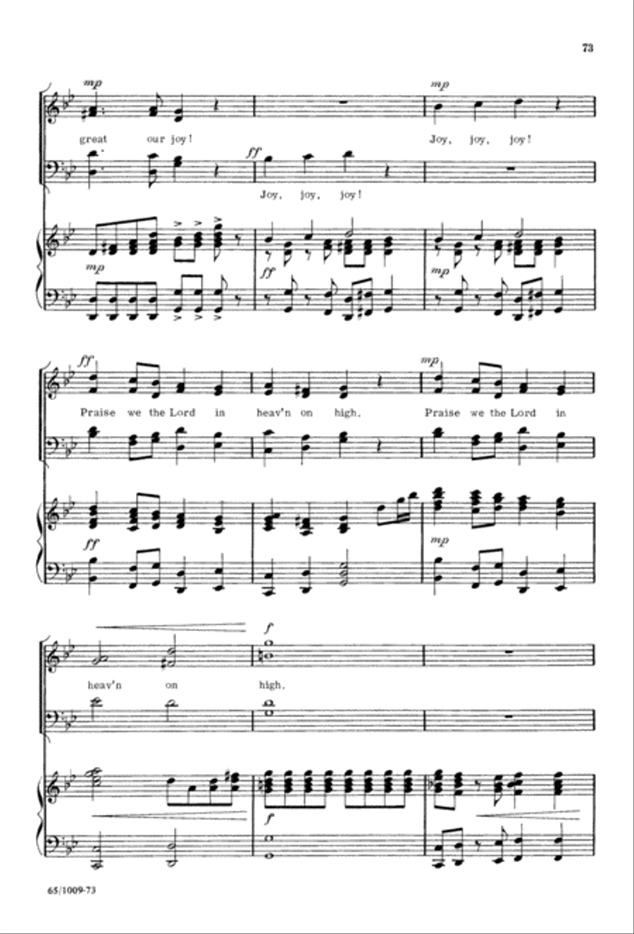 Rejoice, Believers (Digital Download) 4-Part scores gallery preview page 73