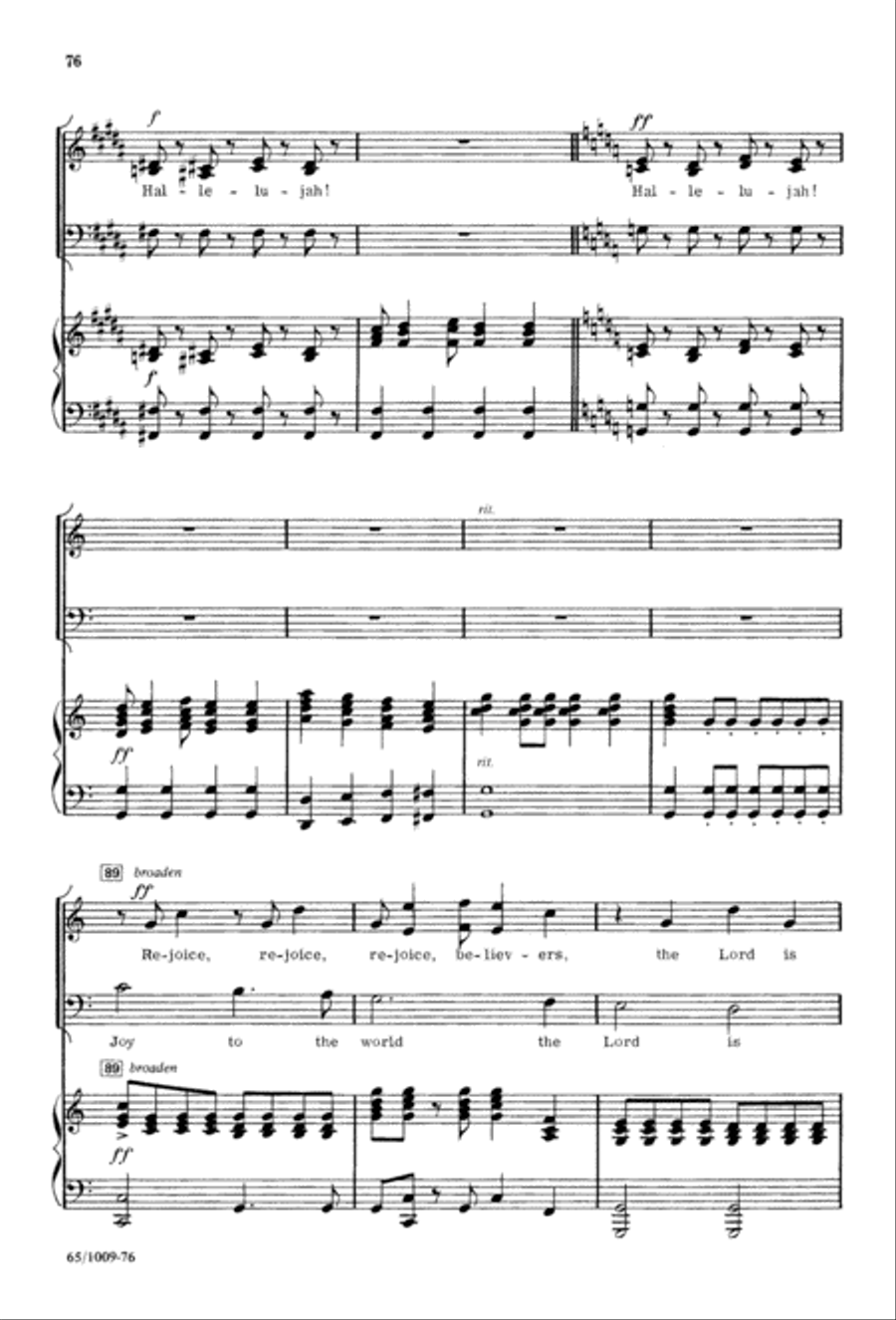 Rejoice, Believers (Digital Download) 4-Part scores gallery preview page 76
