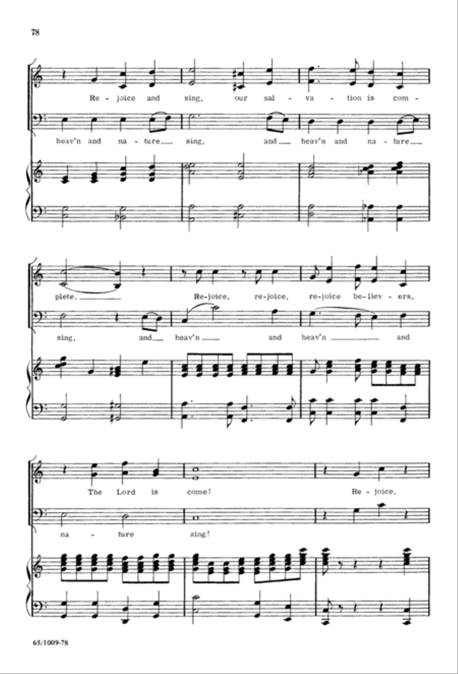 Rejoice, Believers (Digital Download) 4-Part scores gallery preview page 78