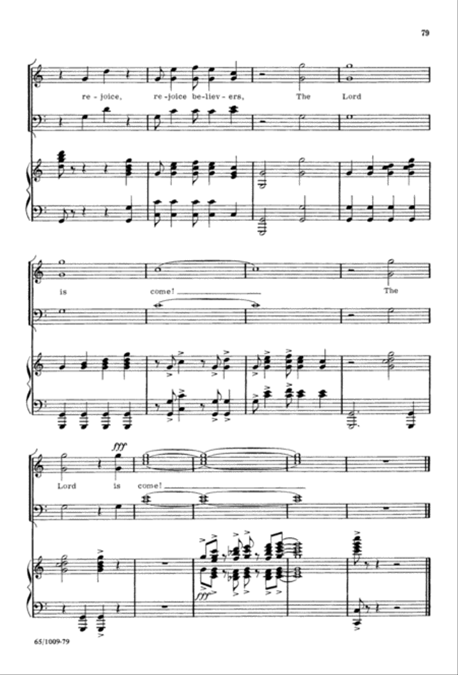 Rejoice, Believers (Digital Download) 4-Part scores gallery preview page 79