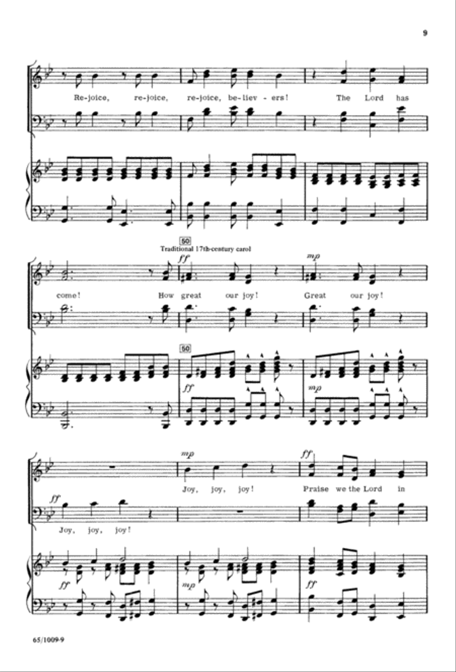 Rejoice, Believers (Digital Download) 4-Part scores gallery preview page 9