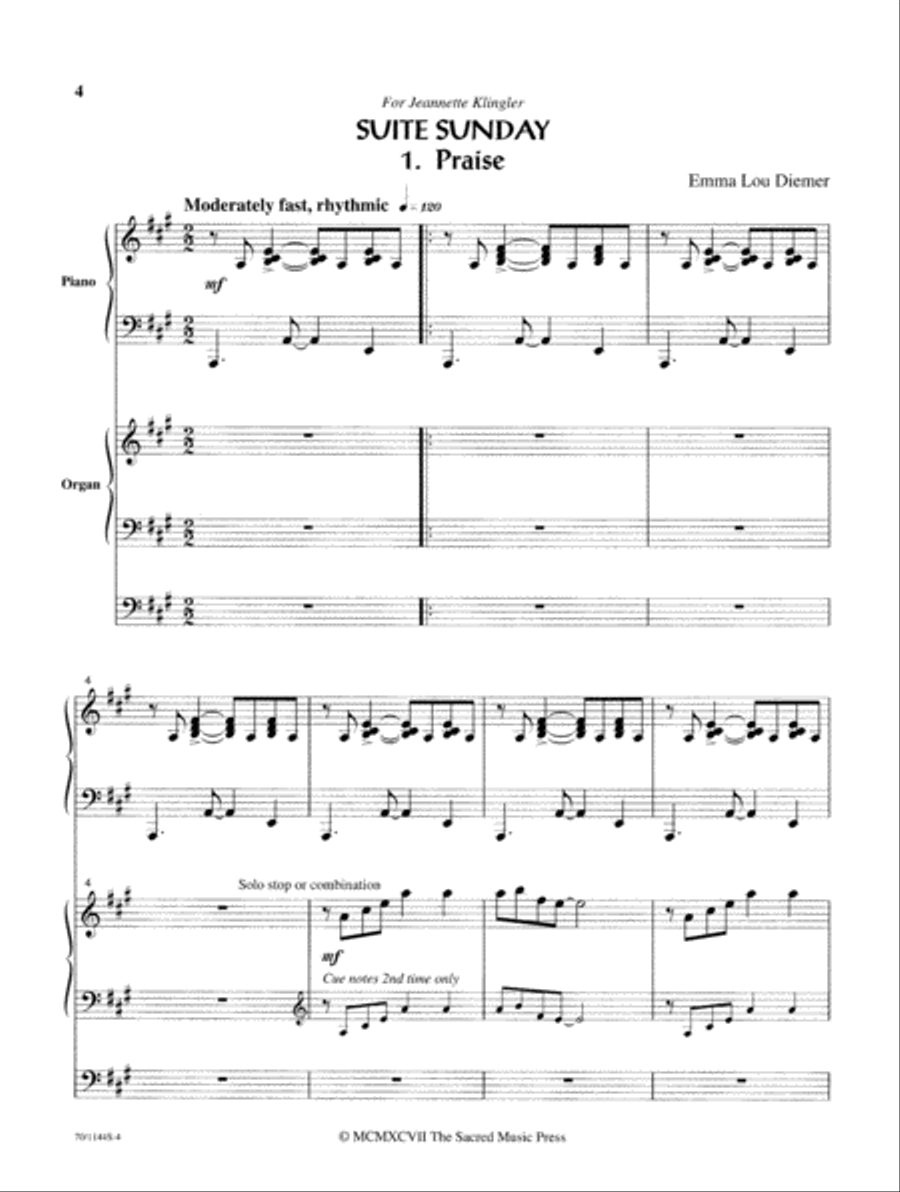 Suite Sunday (Digital Download) Electronic Keyboard scores gallery preview page 6