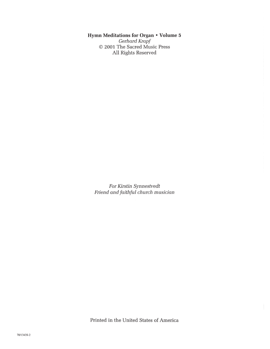 Hymn Meditations for Organ, Vol. 5 (Digital Download) Organ scores gallery preview page 4