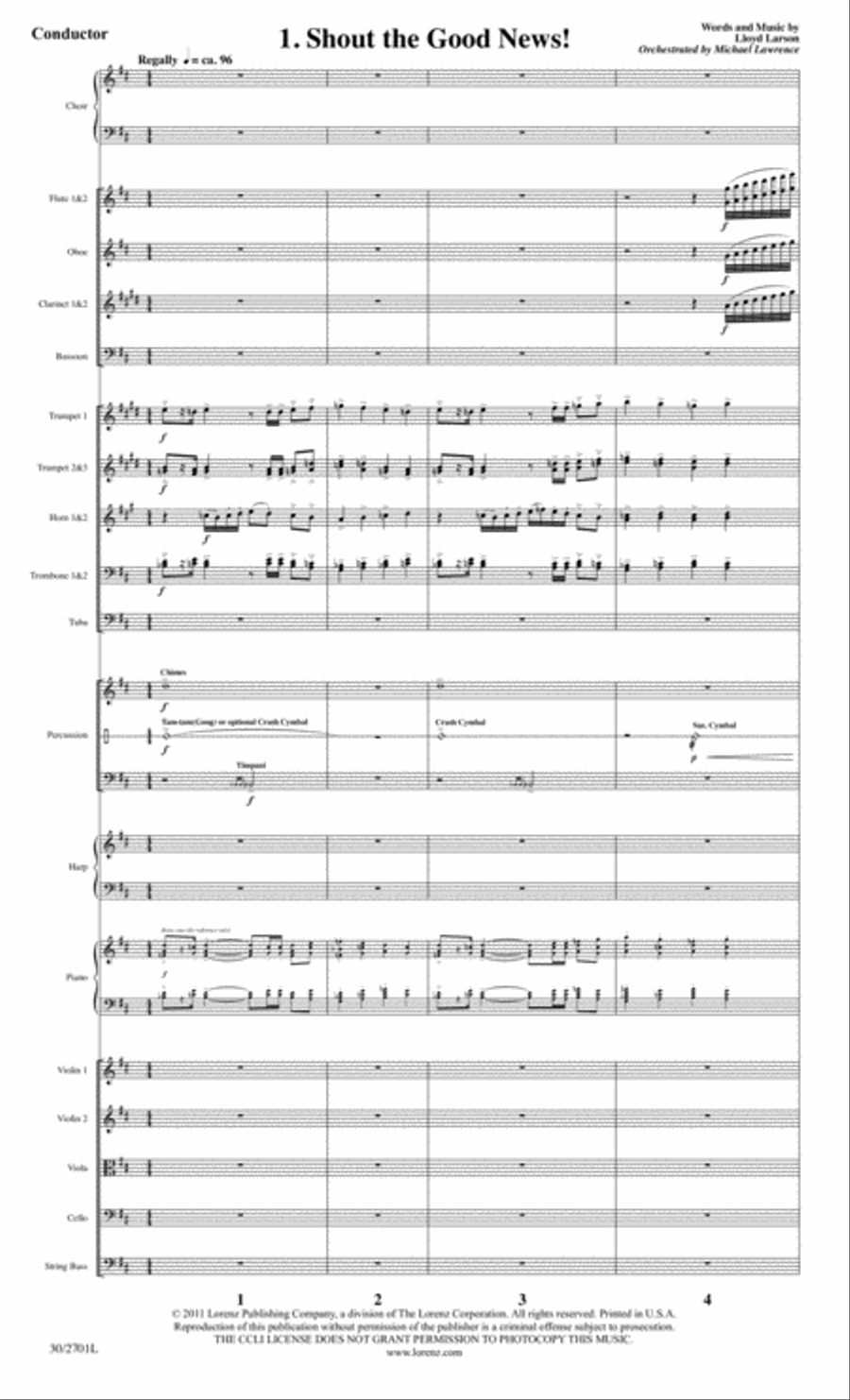 Shout the Good News! - Orchestral Score and Parts Choir scores gallery preview page 3