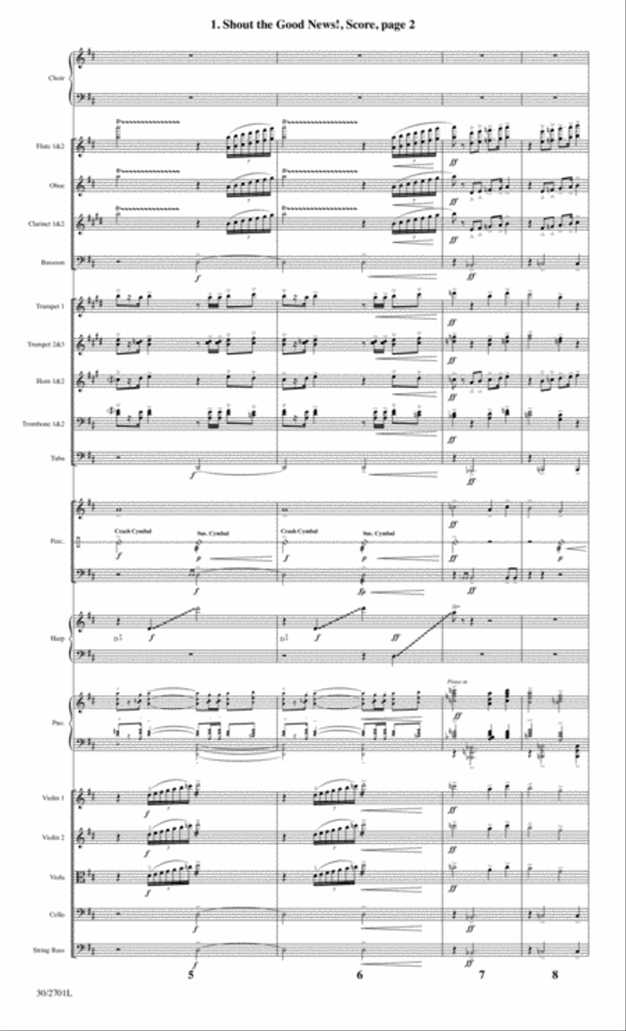 Shout the Good News! - Orchestral Score and Parts Choir scores gallery preview page 4