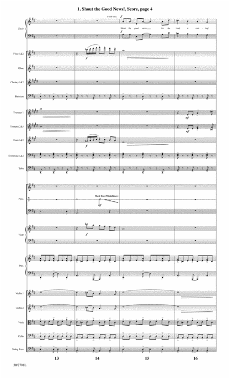 Shout the Good News! - Orchestral Score and Parts Choir scores gallery preview page 6