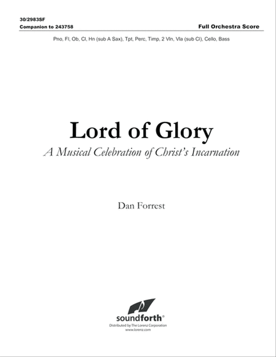 Lord of Glory - Full Score Choir scores gallery preview page 1
