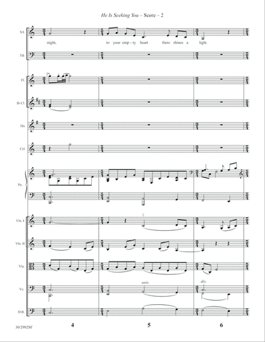 He Is Seeking You - Instrumental Ensemble Score and Parts Set of Parts scores gallery preview page 4