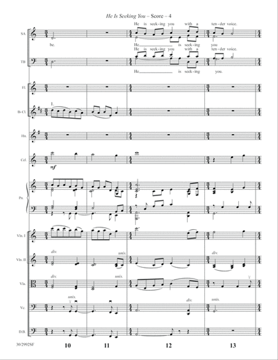 He Is Seeking You - Instrumental Ensemble Score and Parts Set of Parts scores gallery preview page 6