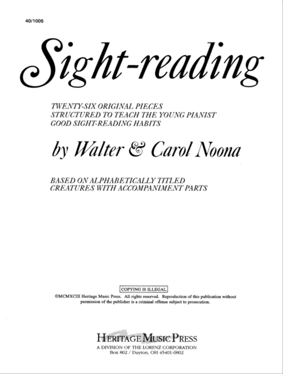 Sight Reading Vol 1 (Digital Download) Piano Method scores gallery preview page 3