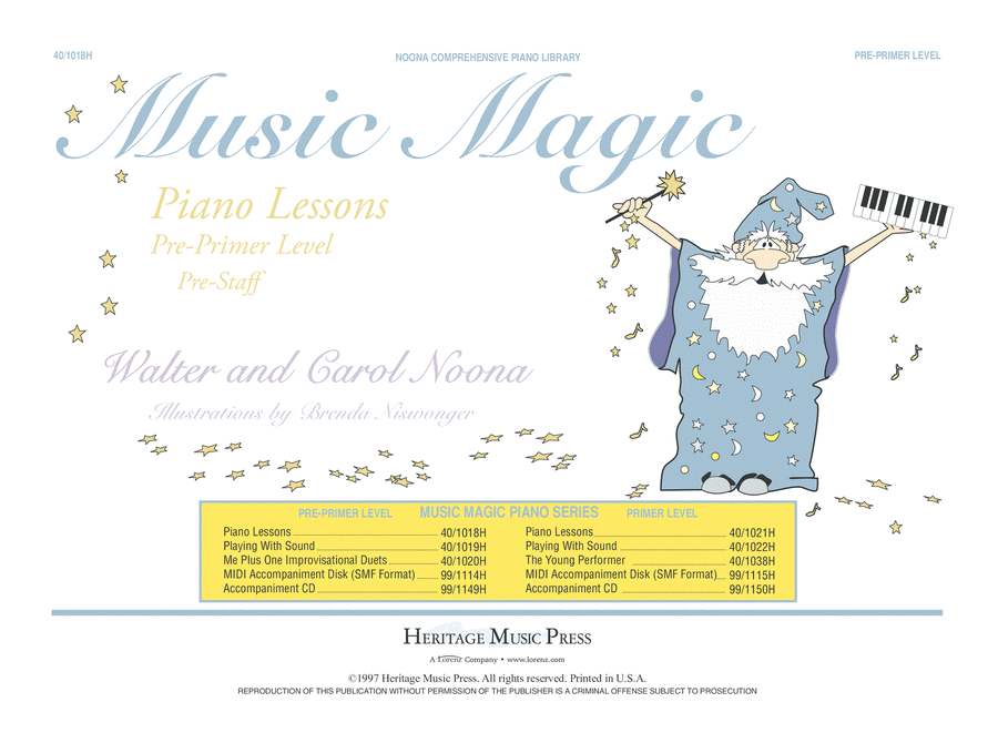 Noona Comp Music Magic Piano Lessons PrePrimer (Digital Download) Piano Method scores gallery preview page 1