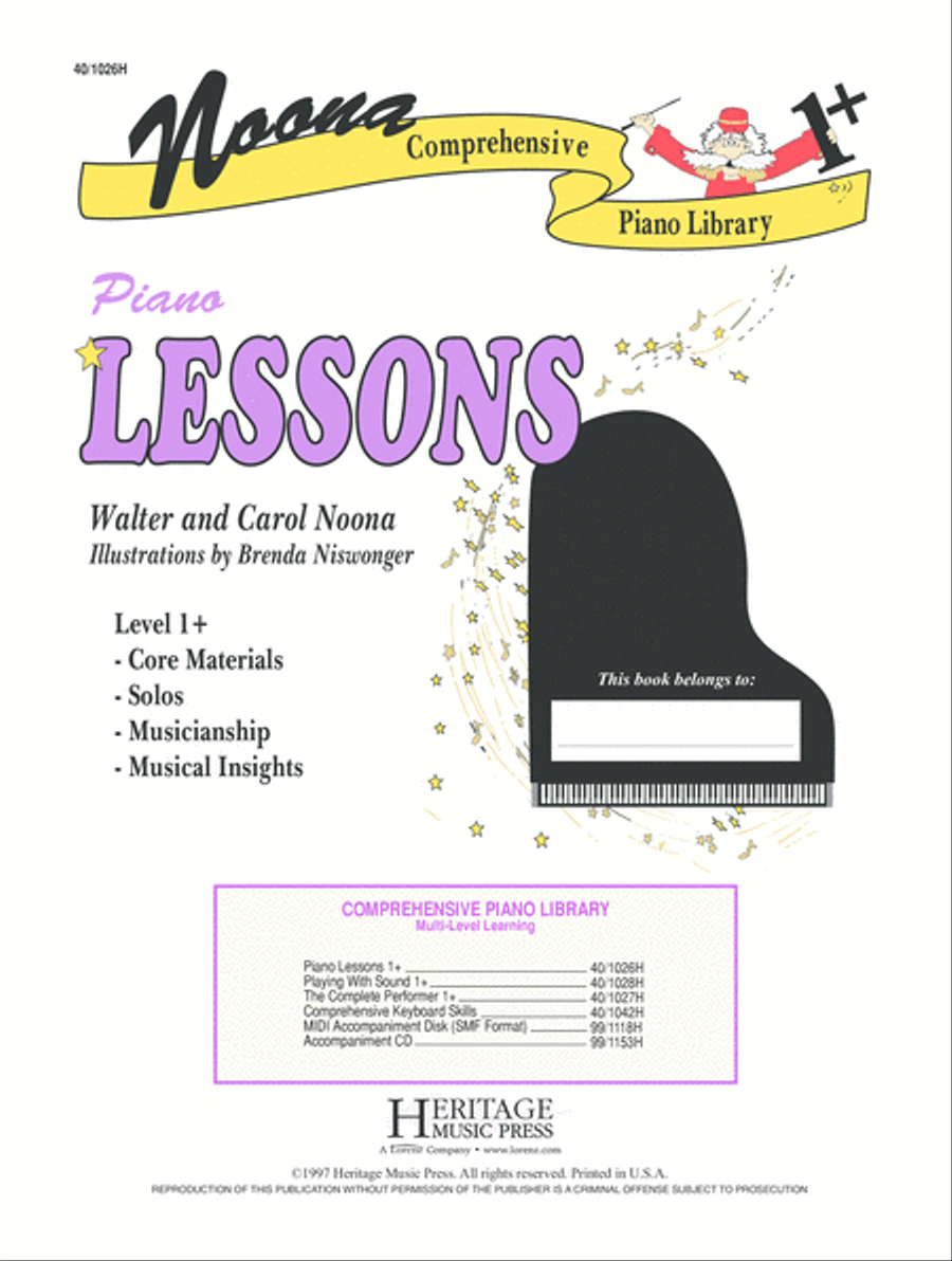 Noona Comp Piano Lessons Level 1+ (Digital Download) Piano Method scores gallery preview page 1