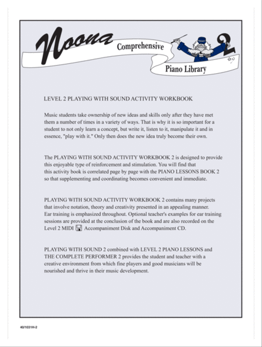 Noona Comp Piano Playing/Sound Activity Level 2 (Digital Download) Piano Method scores gallery preview page 2
