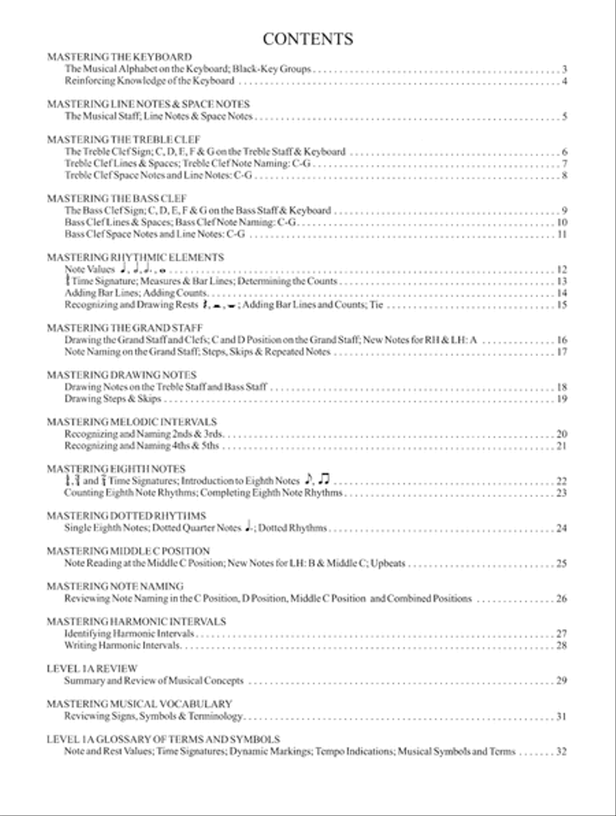 Mastering Music Theory Level 1A (Digital Download) Piano Method scores gallery preview page 2