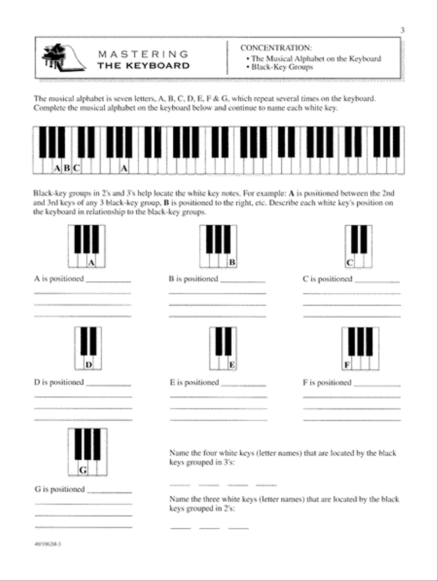 Mastering Music Theory Level 1A (Digital Download) Piano Method scores gallery preview page 3