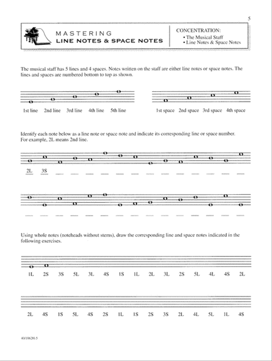 Mastering Music Theory Level 1A (Digital Download) Piano Method scores gallery preview page 5