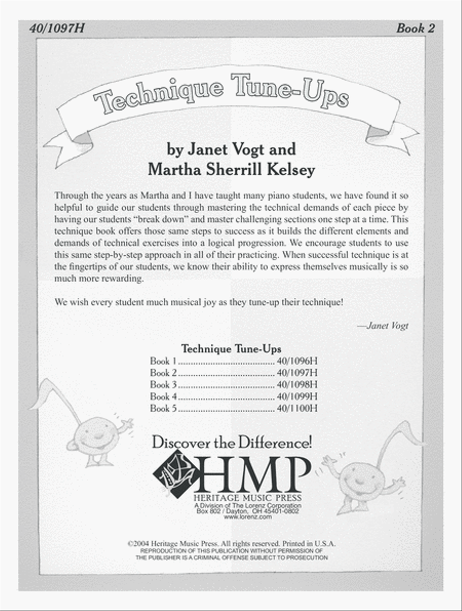 Technique Tune-Ups - Book 2 (Digital Download) Piano Method scores gallery preview page 1