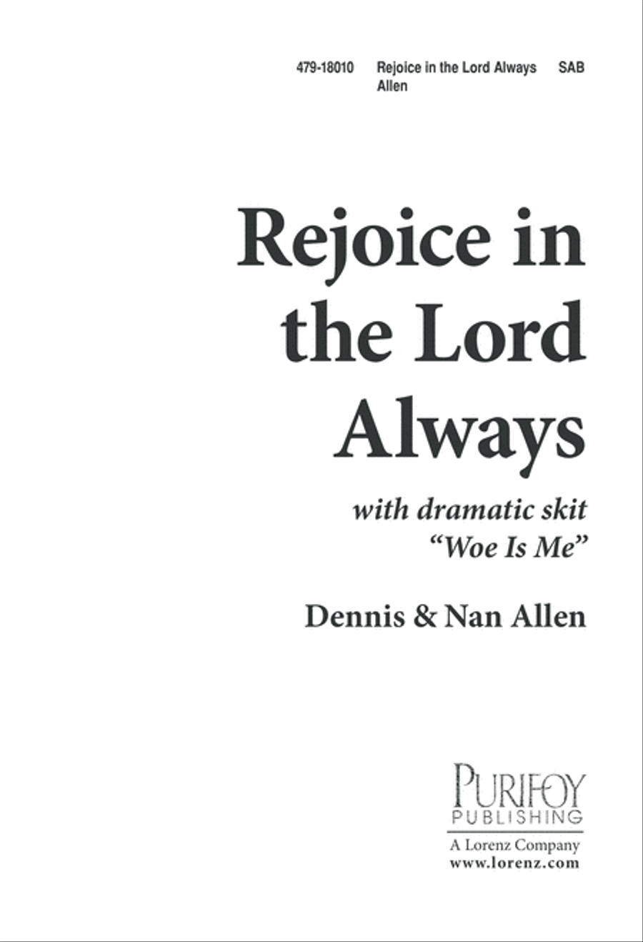 Rejoice in the Lord, Always (Digital Download) 3-Part scores gallery preview page 1