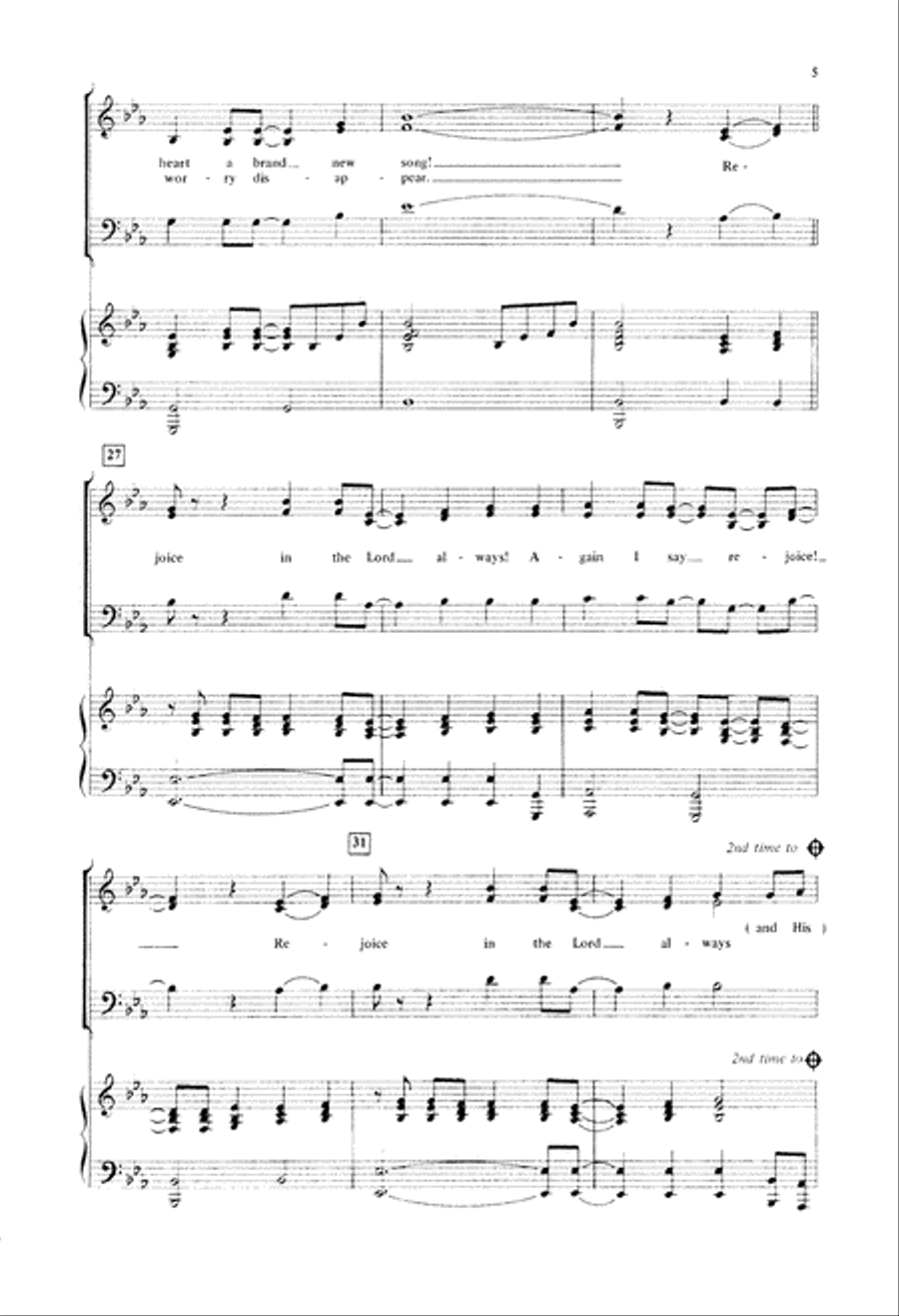 Rejoice in the Lord, Always (Digital Download) 3-Part scores gallery preview page 5