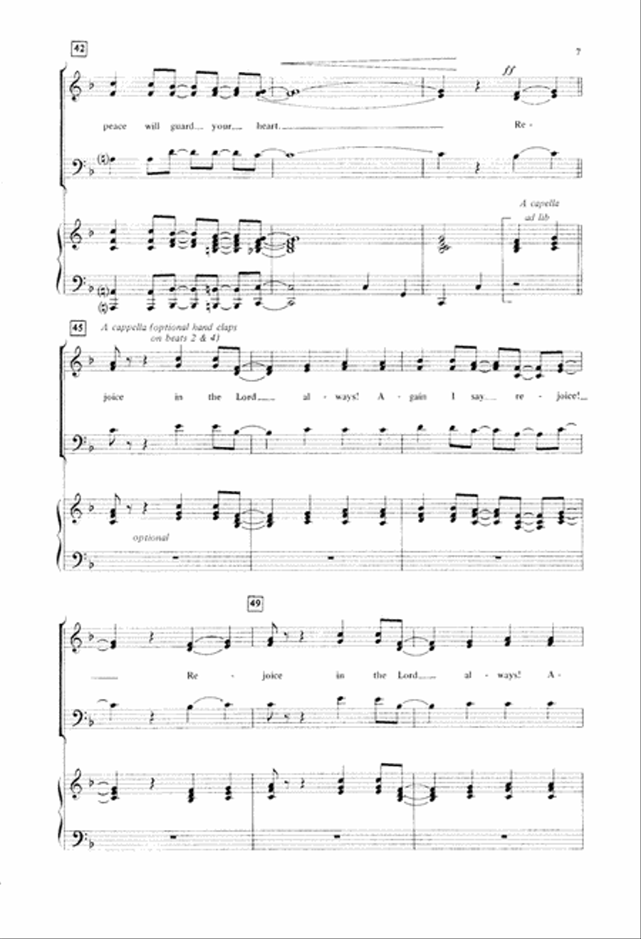 Rejoice in the Lord, Always (Digital Download) 3-Part scores gallery preview page 7