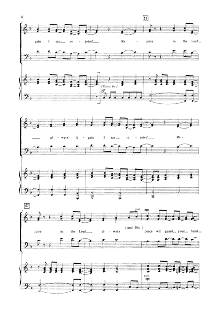 Rejoice in the Lord, Always (Digital Download) 3-Part scores gallery preview page 8