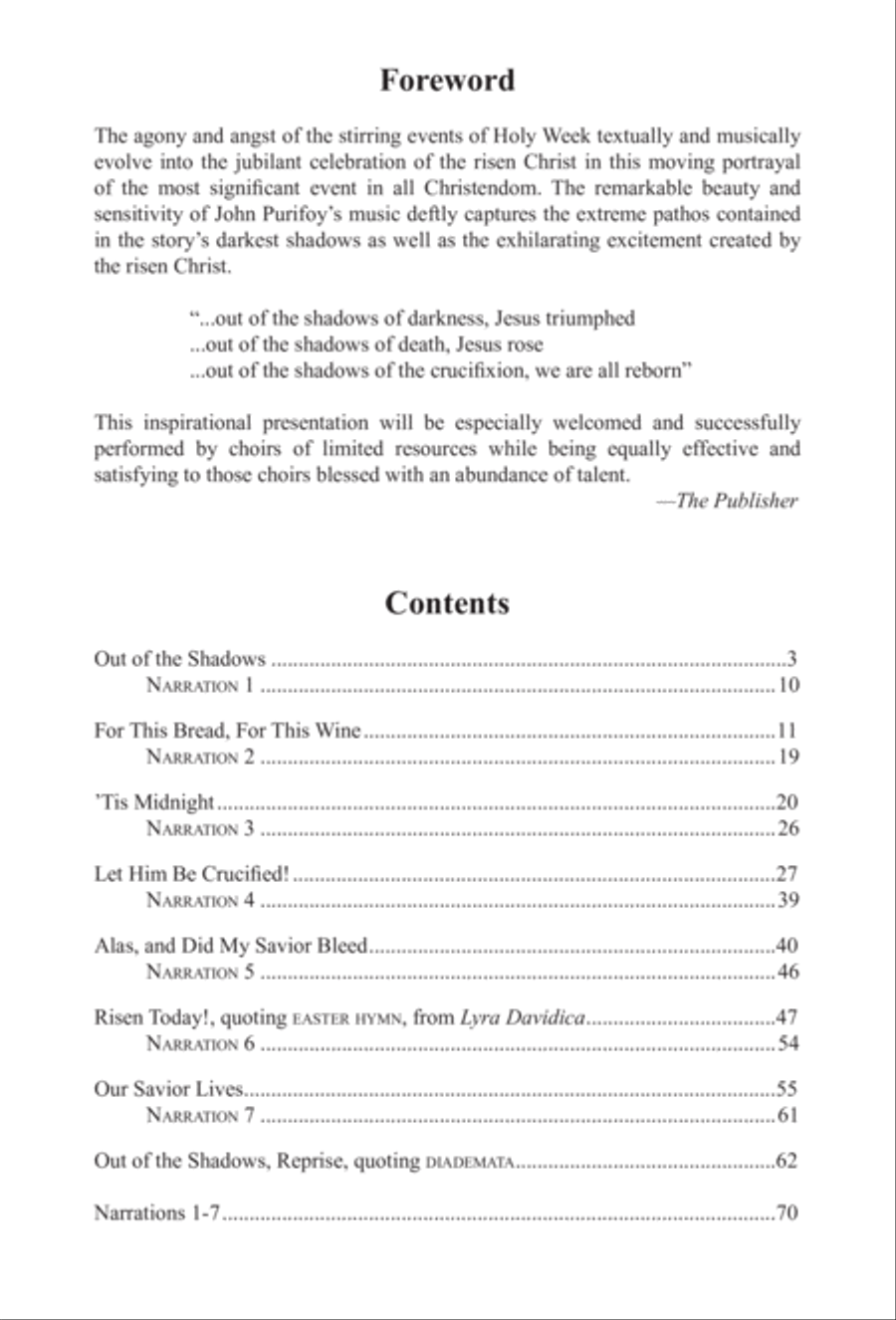 Out of the Shadows (Digital Download) 4-Part scores gallery preview page 2