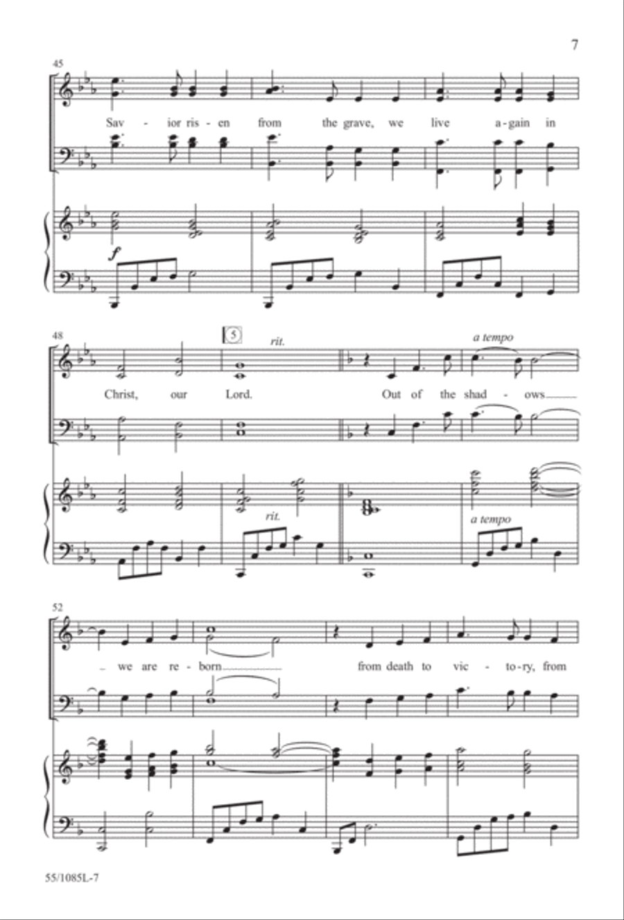 Out of the Shadows (Digital Download) 4-Part scores gallery preview page 7