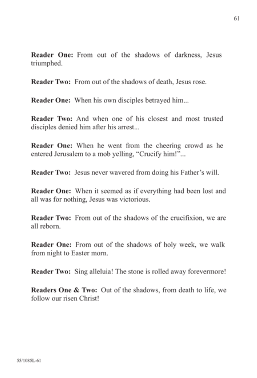 Out of the Shadows (Digital Download) 4-Part scores gallery preview page 61