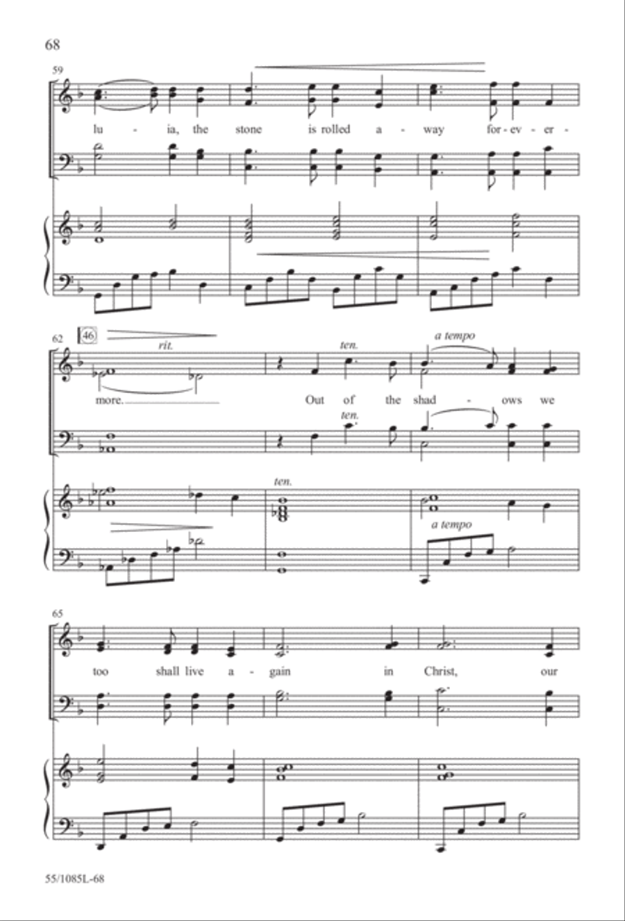 Out of the Shadows (Digital Download) 4-Part scores gallery preview page 68