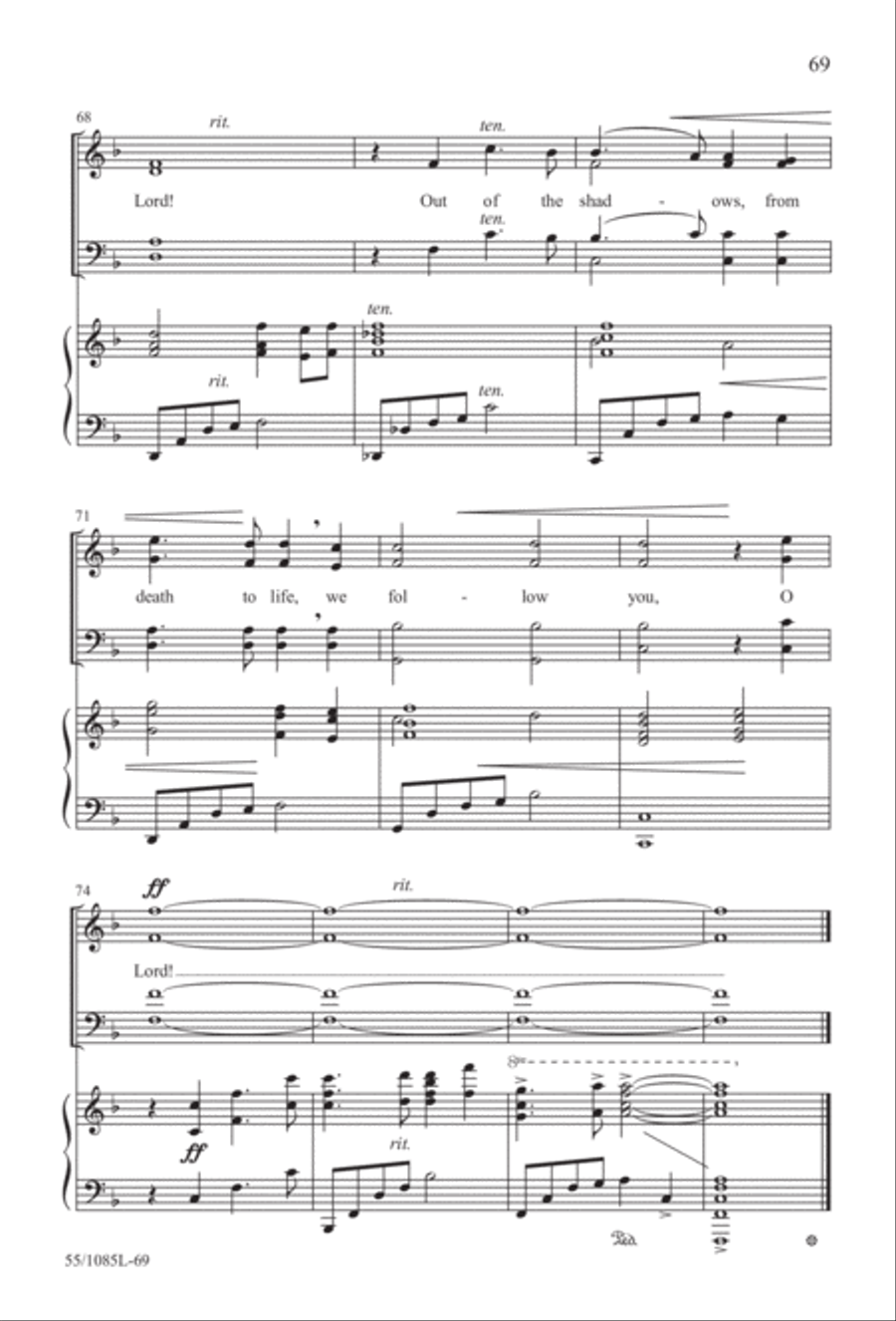 Out of the Shadows (Digital Download) 4-Part scores gallery preview page 69
