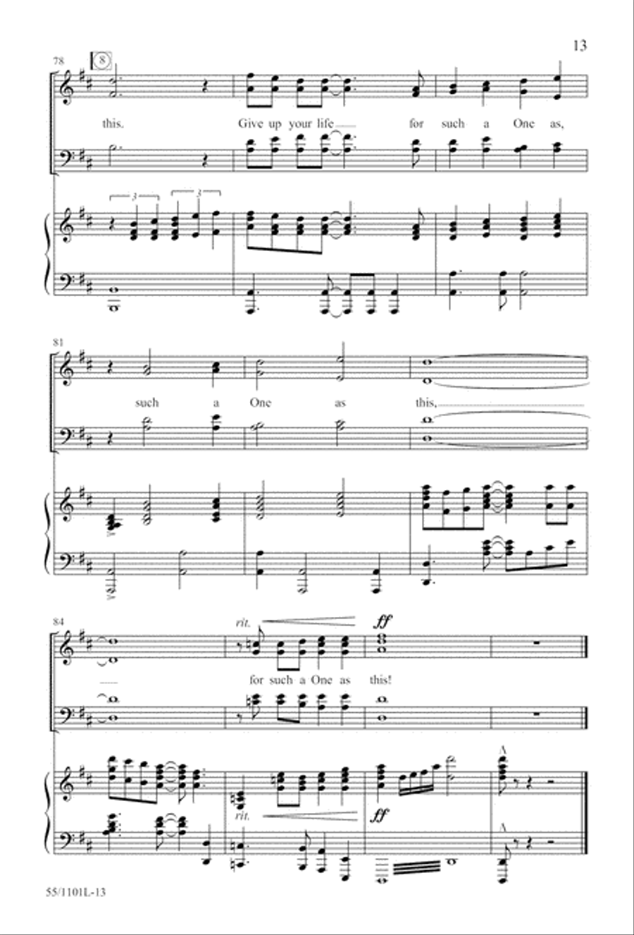 For Such a One as This (Digital Download) 4-Part scores gallery preview page 13