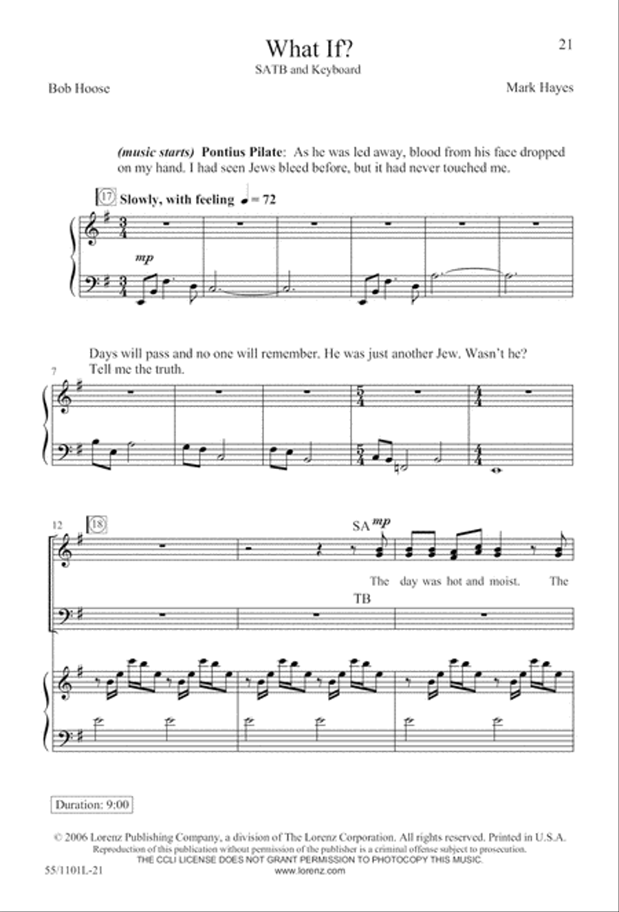 For Such a One as This (Digital Download) 4-Part scores gallery preview page 21
