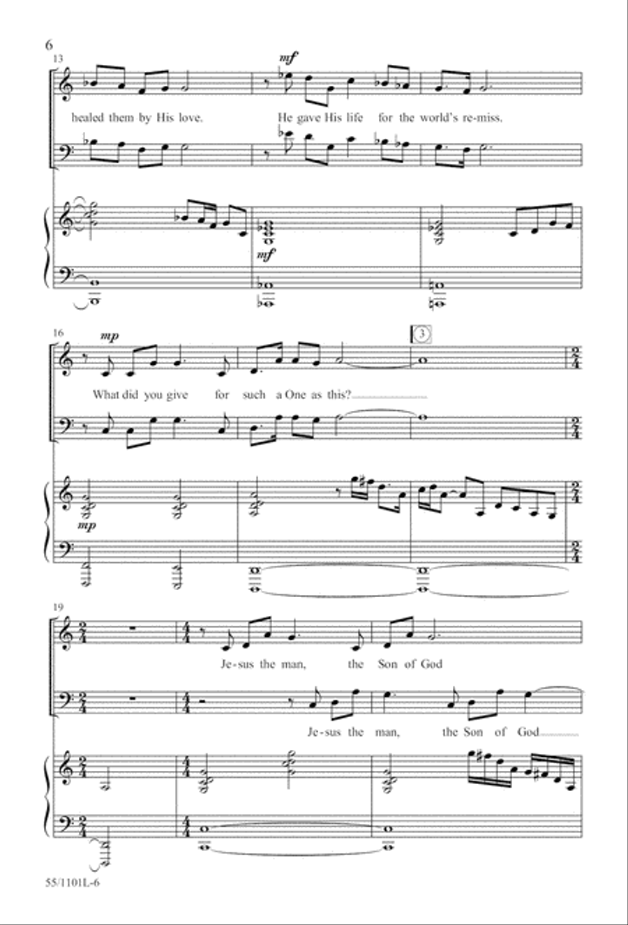 For Such a One as This (Digital Download) 4-Part scores gallery preview page 6
