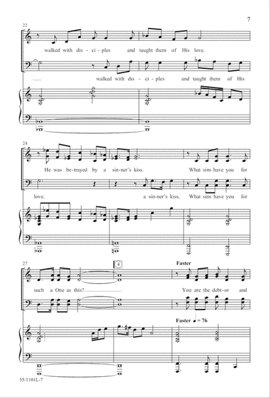 For Such a One as This (Digital Download) 4-Part scores gallery preview page 7