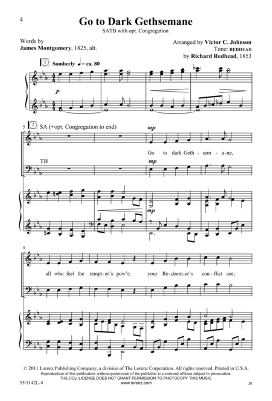 In Calvary's Shadow: A Tenebrae Service (Digital Download) 4-Part scores gallery preview page 4