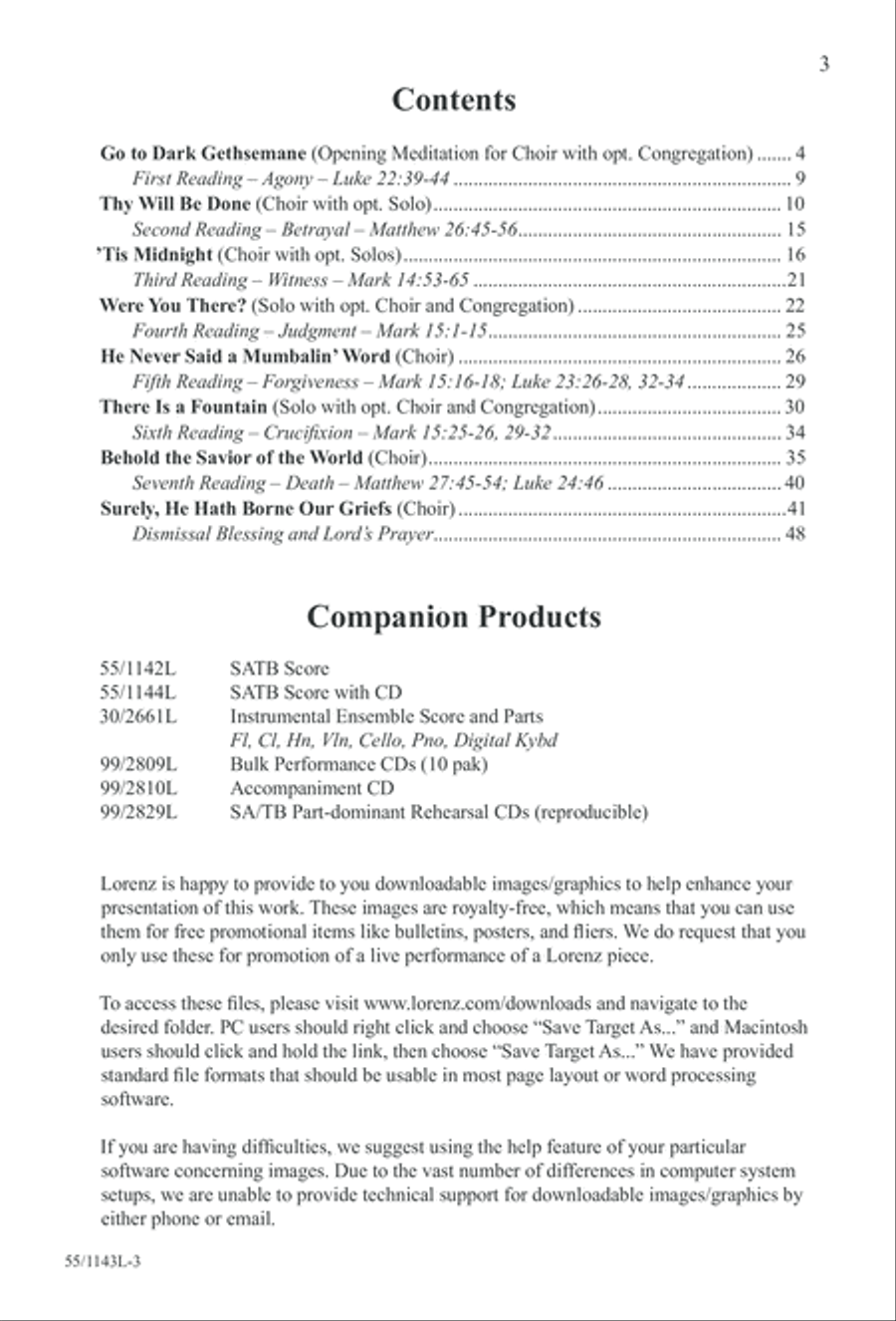 In Calvary's Shadow: A Tenebrae Service (Digital Download) 3-Part scores gallery preview page 3