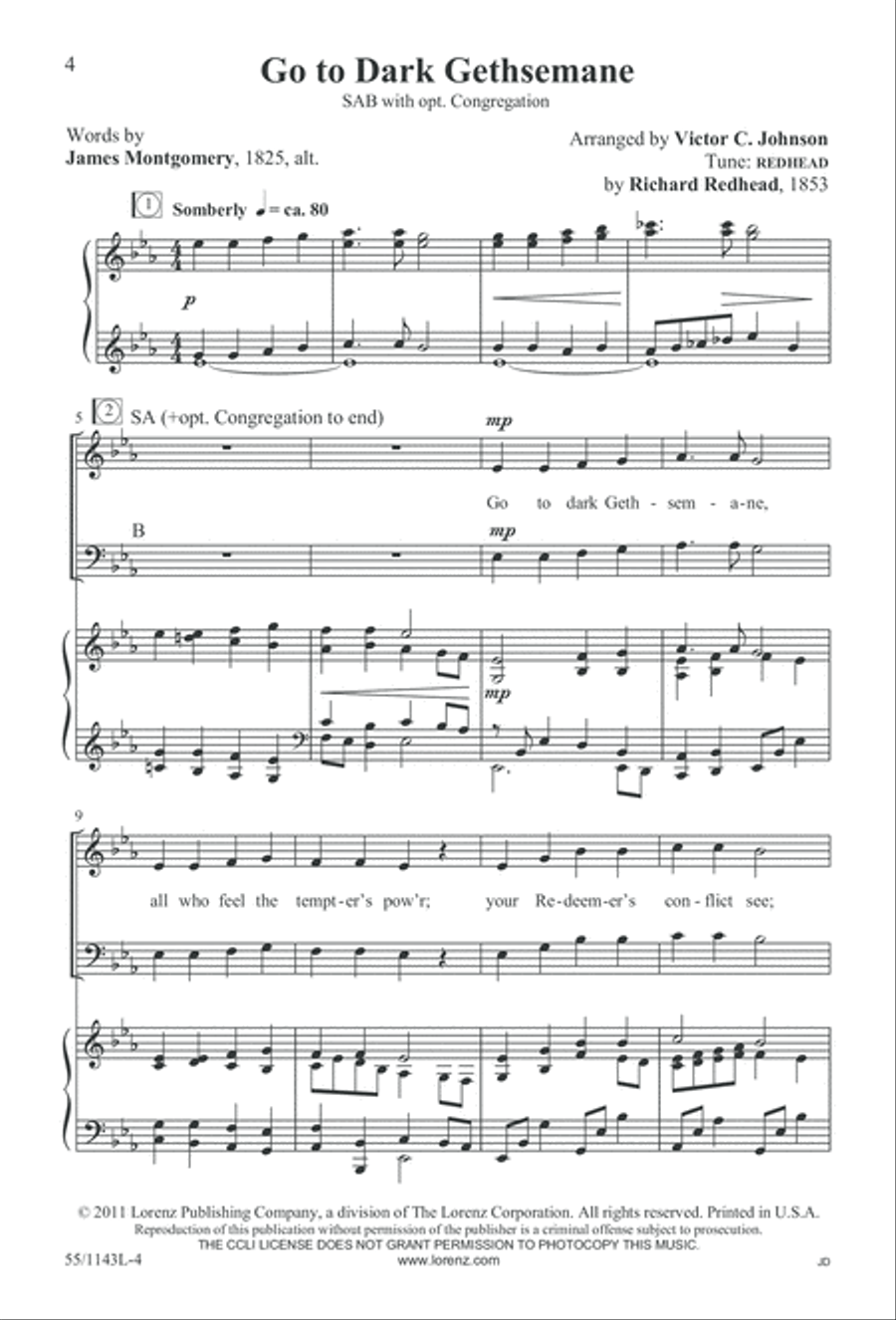 In Calvary's Shadow: A Tenebrae Service (Digital Download) 3-Part scores gallery preview page 4
