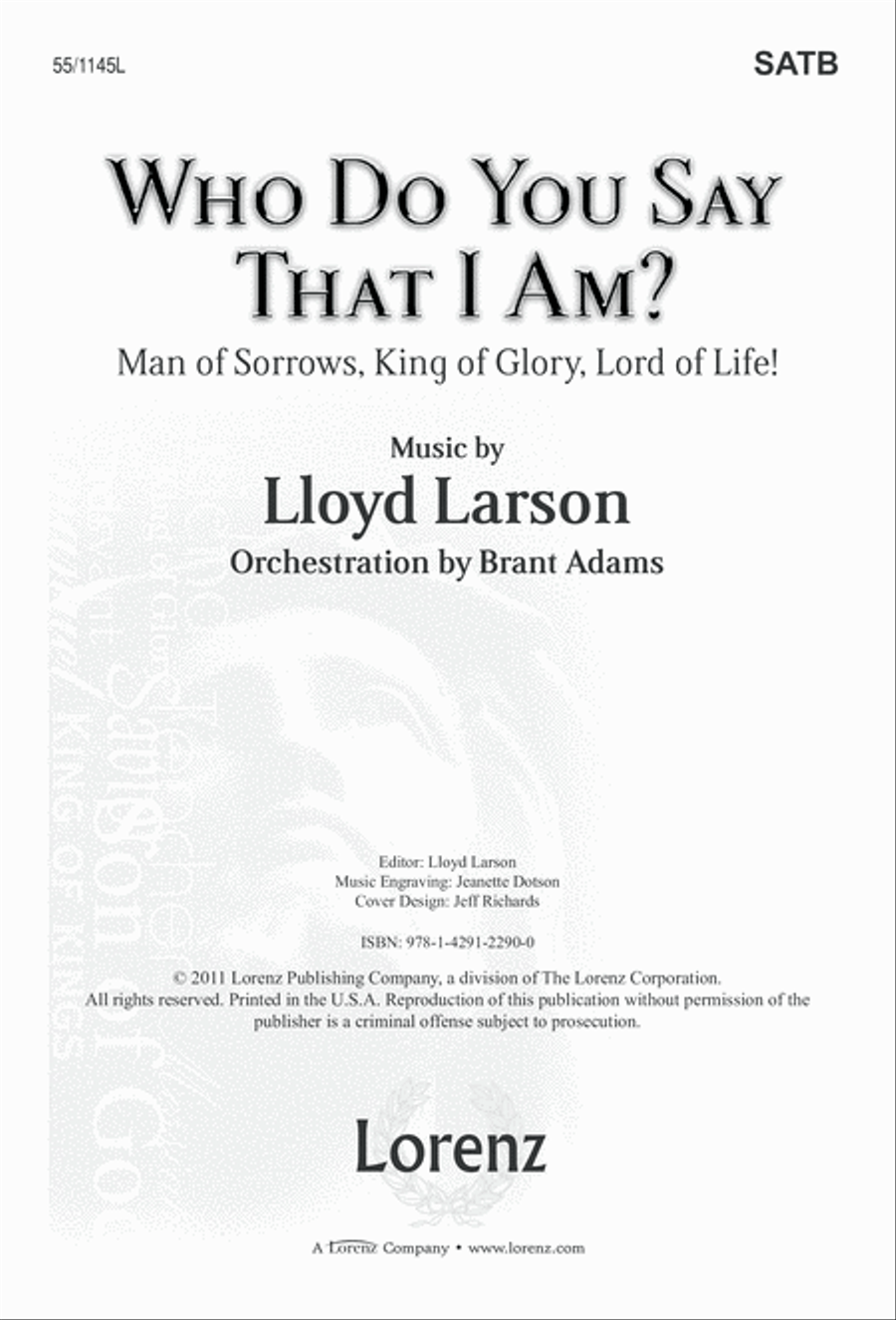Who Do You Say That I Am? (Digital Download) 4-Part scores gallery preview page 1