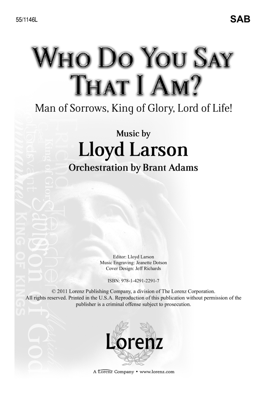 Who Do You Say That I Am? (Digital Download) 3-Part scores gallery preview page 1