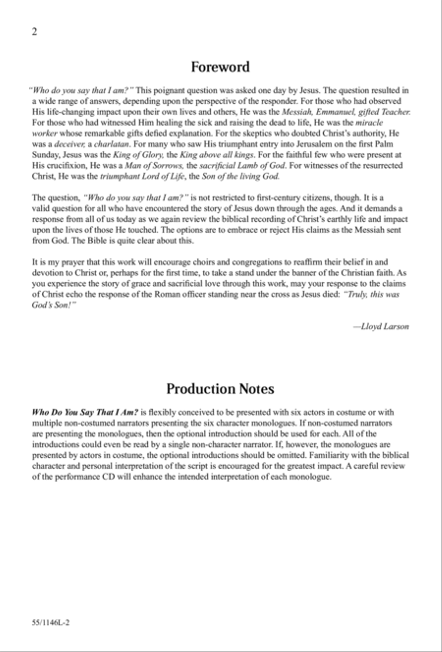 Who Do You Say That I Am? (Digital Download) 3-Part scores gallery preview page 2