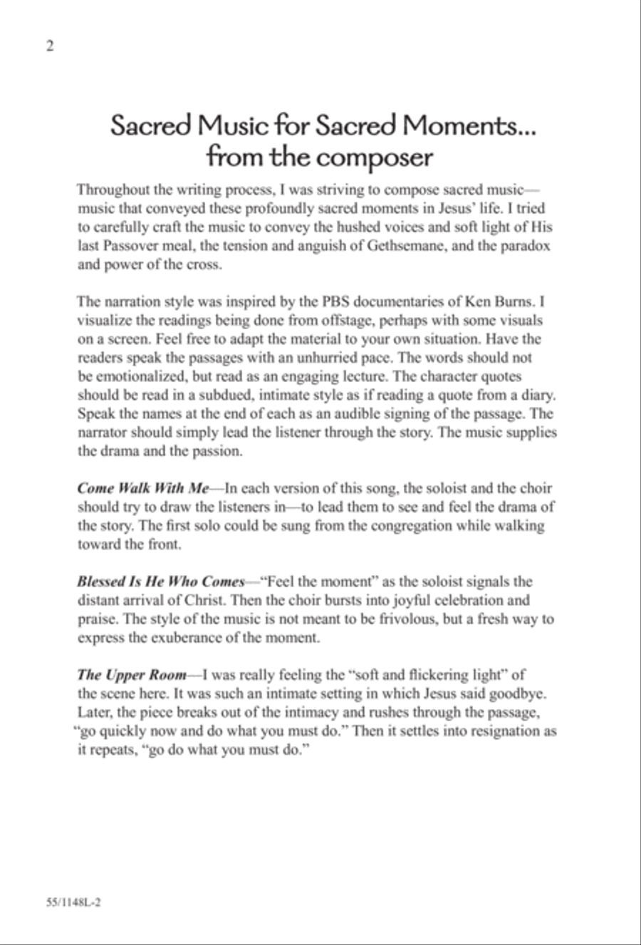 Come Walk With Me (Digital Download) 4-Part scores gallery preview page 2