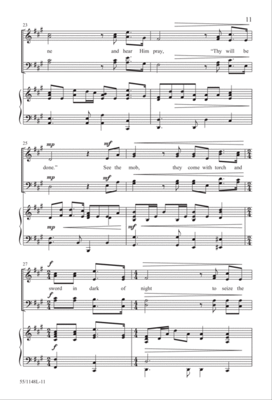 Come Walk With Me (Digital Download) 4-Part scores gallery preview page 11