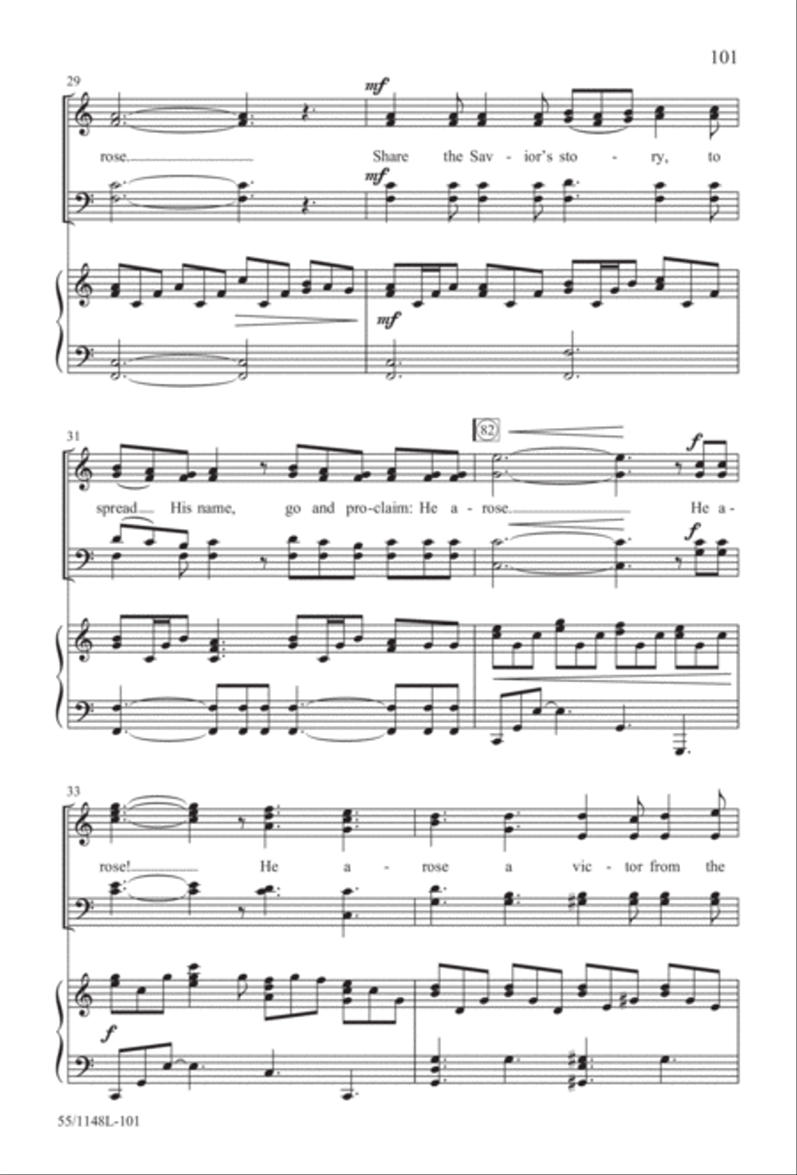 Come Walk With Me (Digital Download) 4-Part scores gallery preview page 101