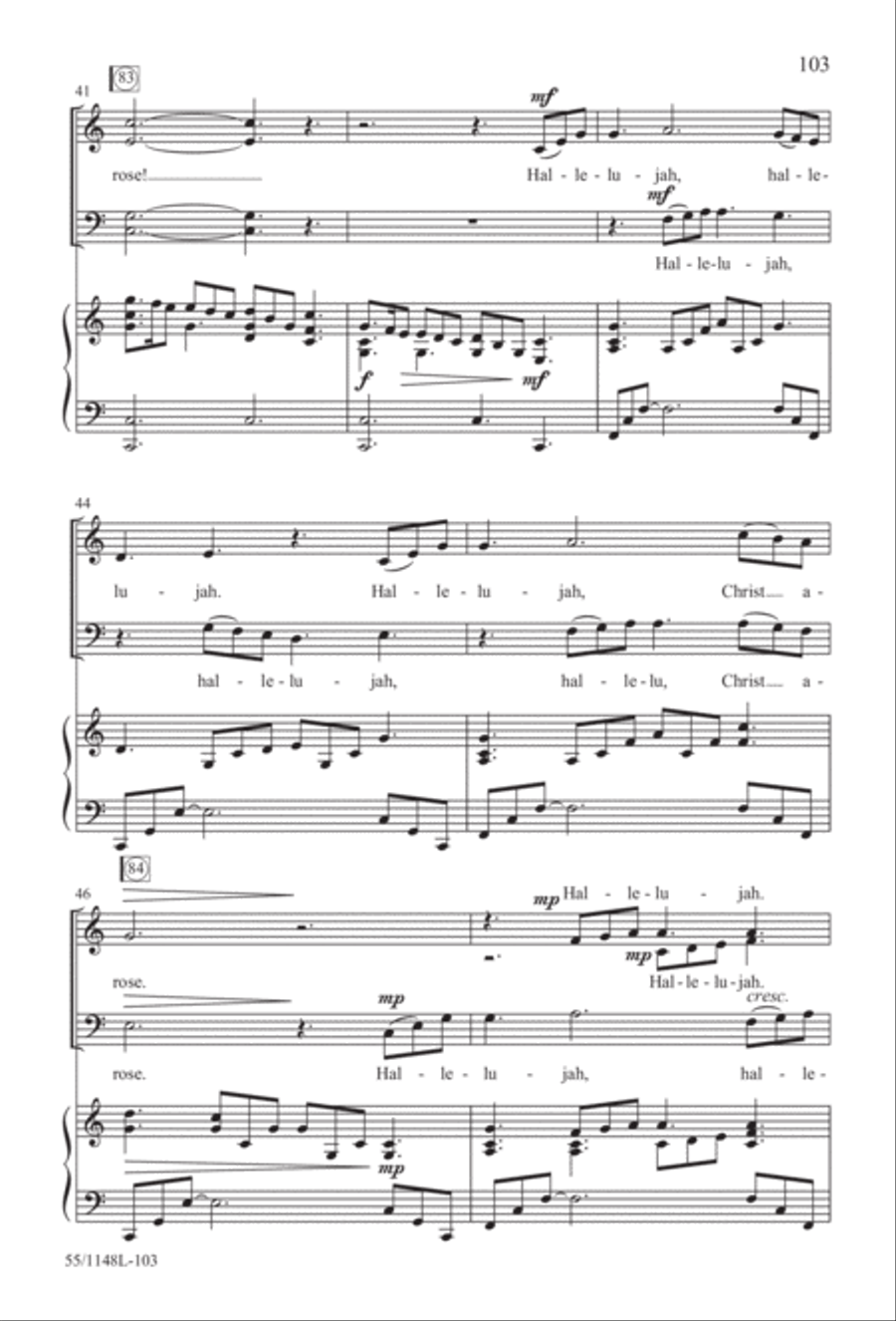 Come Walk With Me (Digital Download) 4-Part scores gallery preview page 103
