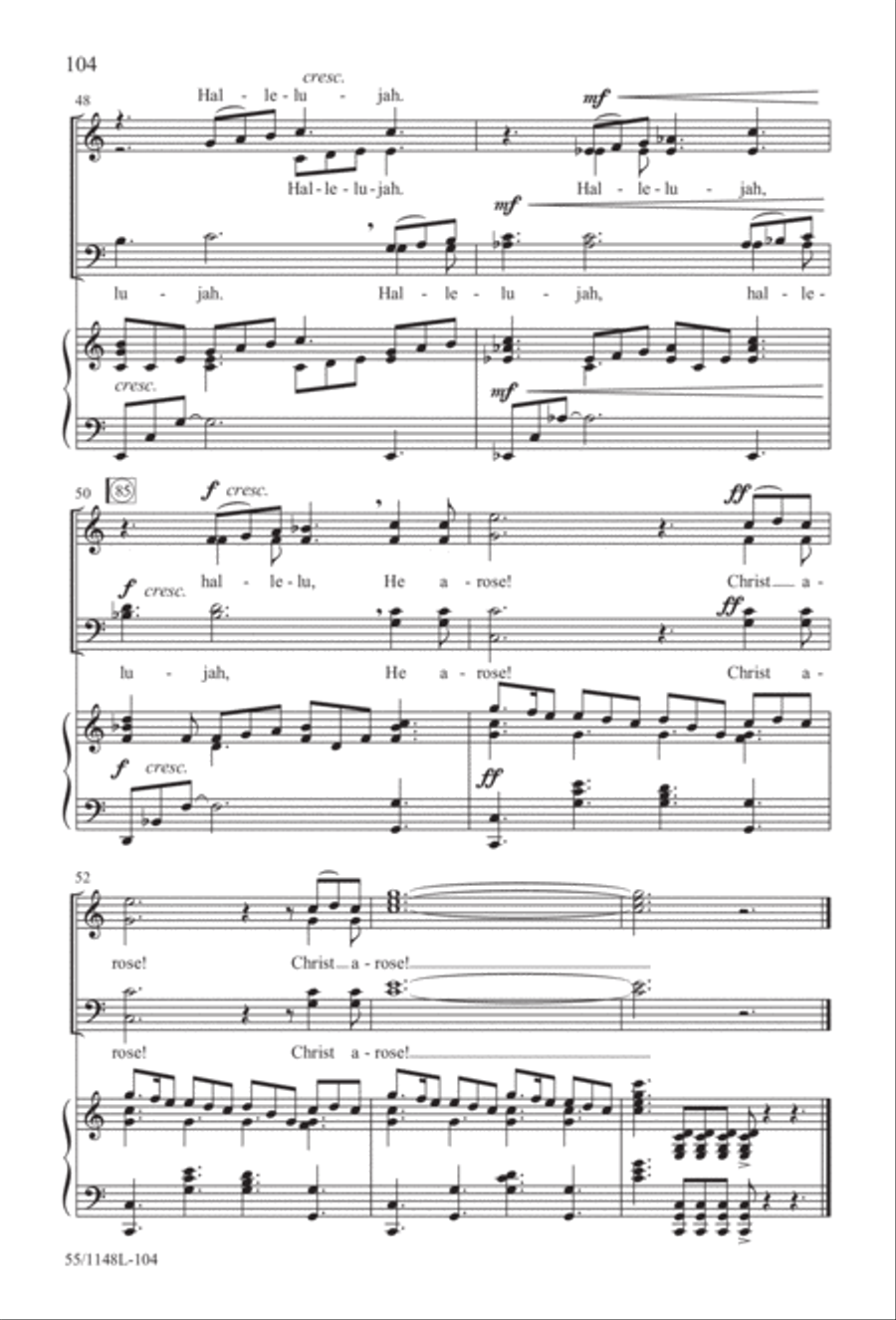 Come Walk With Me (Digital Download) 4-Part scores gallery preview page 104