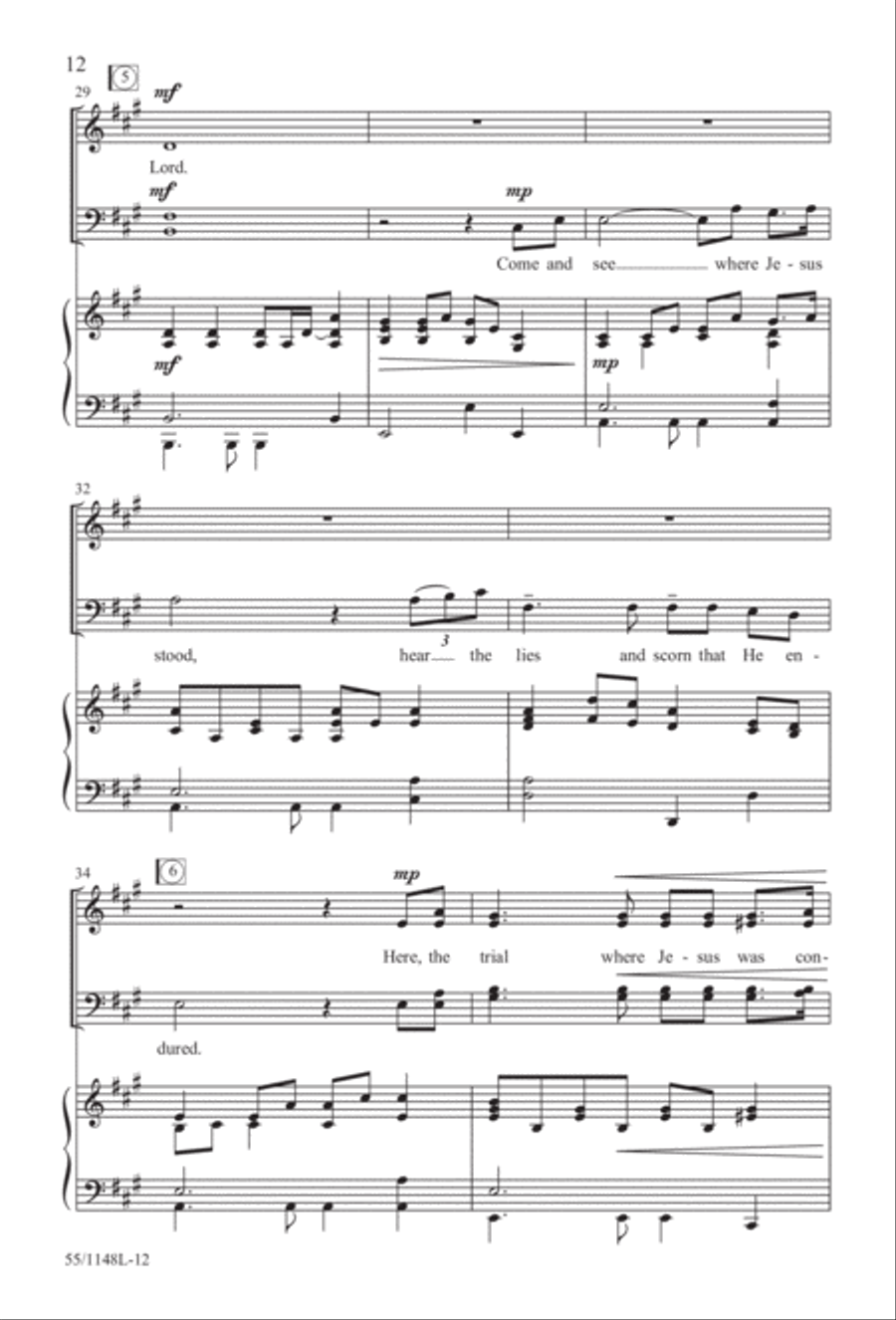 Come Walk With Me (Digital Download) 4-Part scores gallery preview page 12