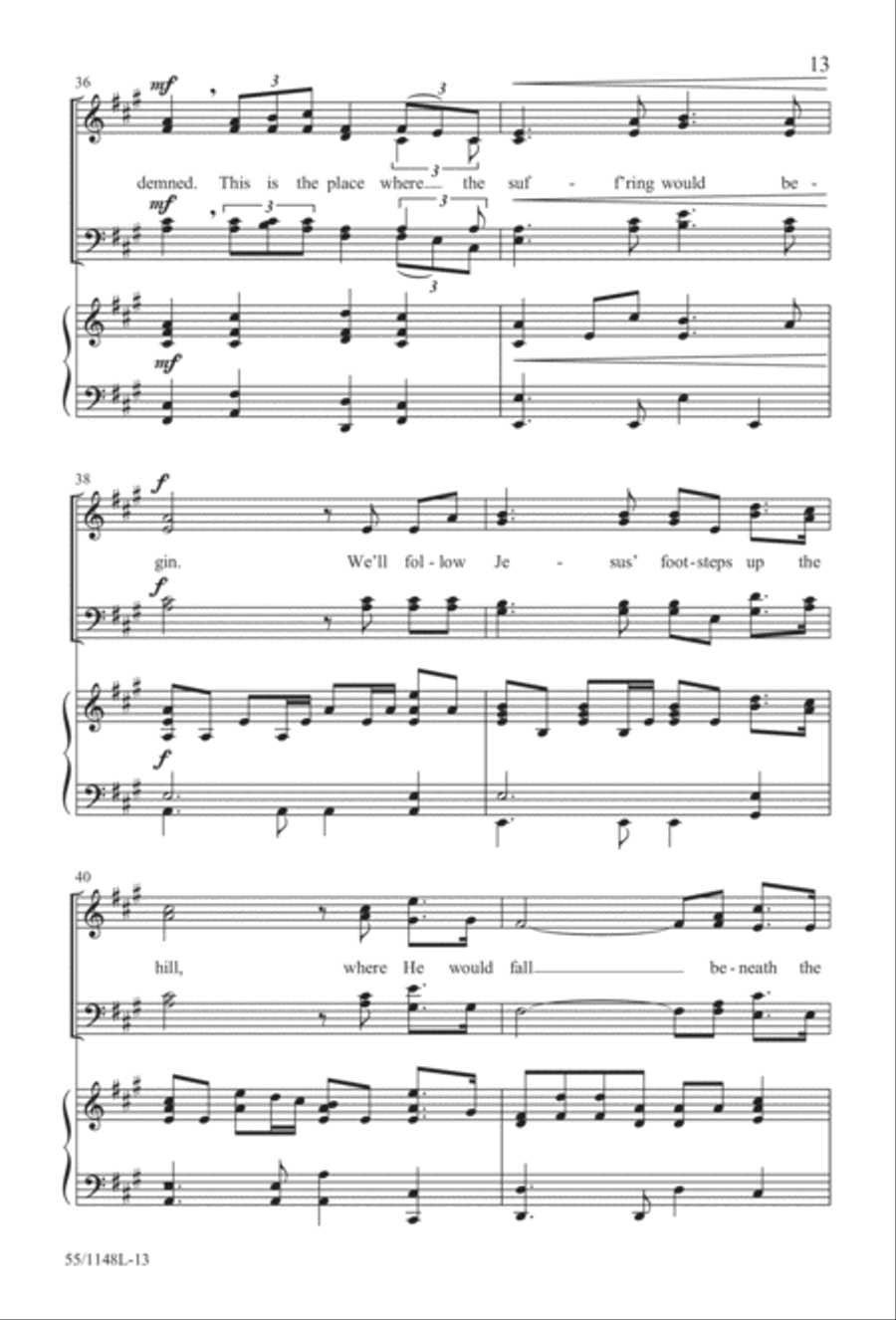 Come Walk With Me (Digital Download) 4-Part scores gallery preview page 13