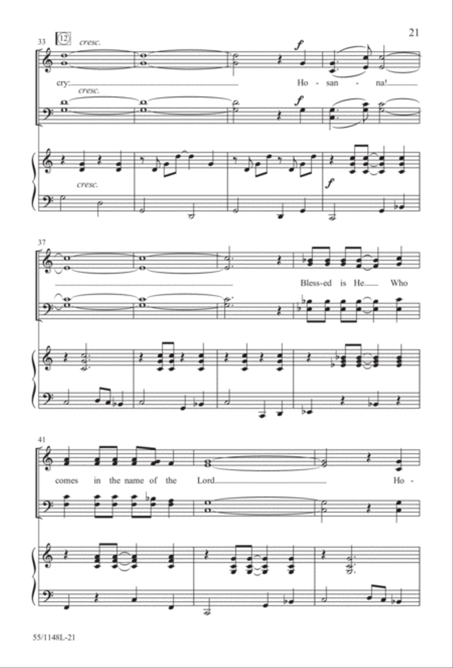 Come Walk With Me (Digital Download) 4-Part scores gallery preview page 21